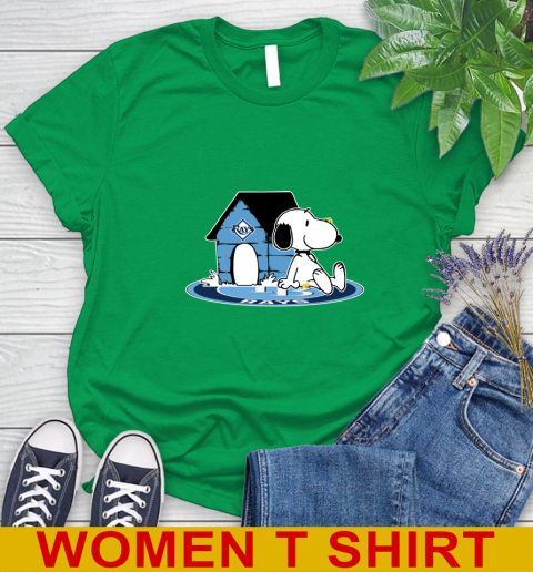 MLB Baseball Tampa Bay Rays Snoopy The Peanuts Movie Shirt Women's T-Shirt 6