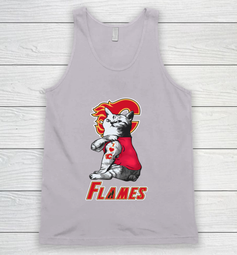 NHL My Cat Loves Calgary Flames Hockey Tank Top 3