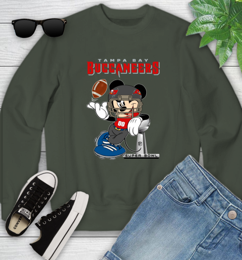 NFL Tampa Bay Buccaneers Mickey Mouse Disney Super Bowl Football T Shirt Youth Sweatshirt 10