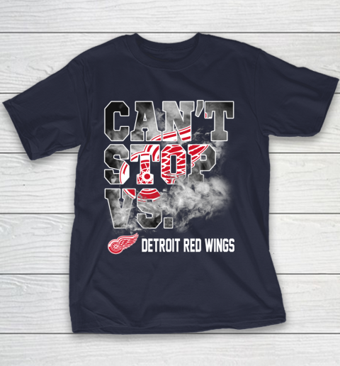 NHL Detroit Red Wings Hockey Can't Stop Vs Youth T-Shirt 2