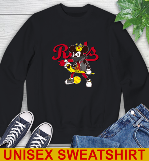Cincinnati Reds MLB Baseball Mickey Peace Sign Sports Sweatshirt 2