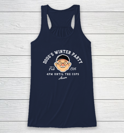 Dougs Winter Party February, Invite Winter Party Celebrate Racerback Tank 5