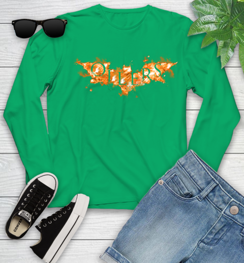 NHL Edmonton Oilers Batman Logo DC Hockey Sports Shirts Youth Long Sleeve 7