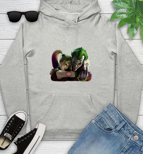 Chicago Cubs MLB Baseball Joker Harley Quinn Suicide Squad Youth Hoodie