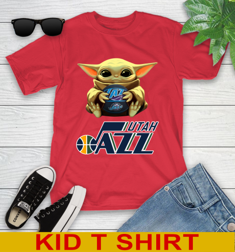 NBA Basketball Utah Jazz Star Wars Baby Yoda Shirt 110
