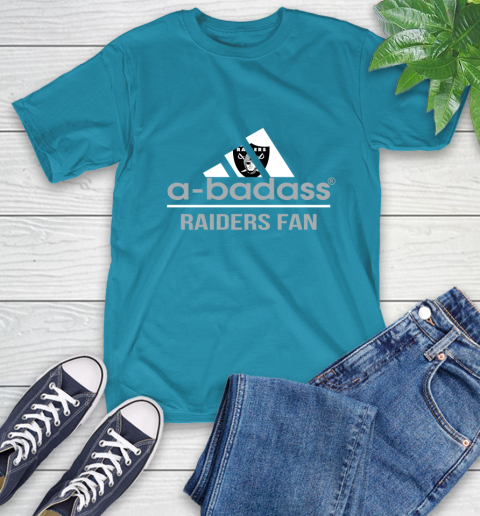 Oakland Raiders NFL Football A Badass Adidas Adoring Fan Sports T-Shirt 9