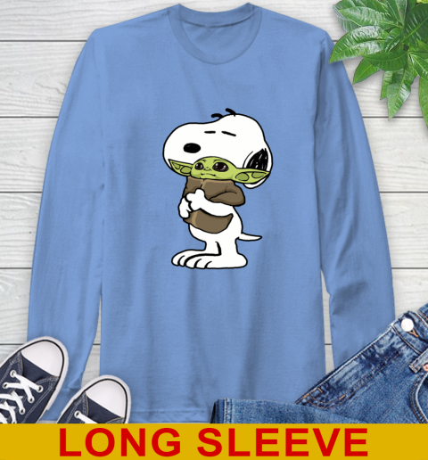 Snoopy Hugging Baby Yoda Shirt 68