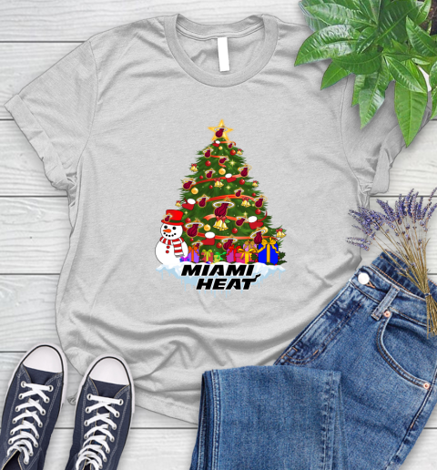 Miami Heat Merry Christmas NBA Basketball Sports Women's T-Shirt
