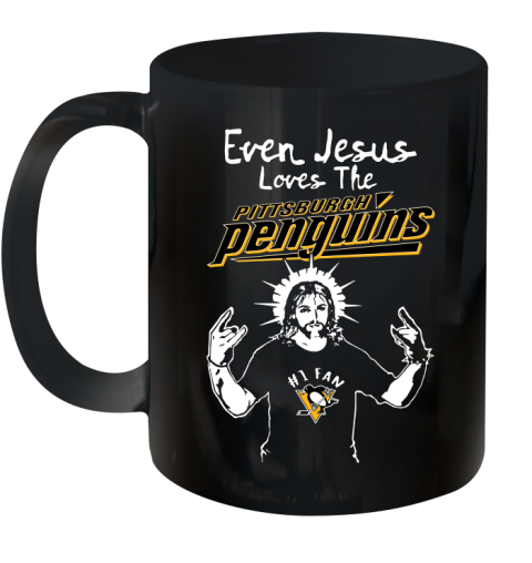 Pittsburgh Penguins NHL Hockey Even Jesus Loves The Penguins Shirt Ceramic Mug 11oz