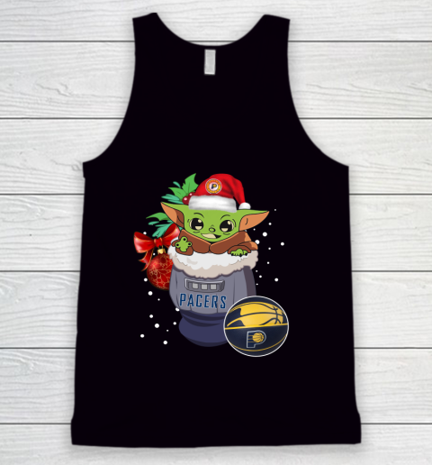 Indiana Pacers Christmas Baby Yoda Star Wars Funny Happy NBA Tank Top