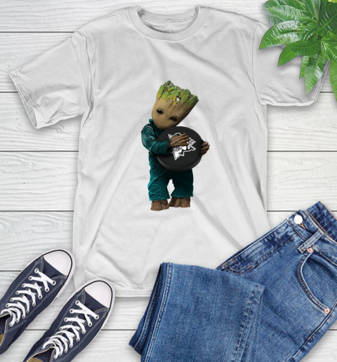 NHL Groot Guardians Of The Galaxy Hockey Sports Pittsburgh Penguins T-Shirt