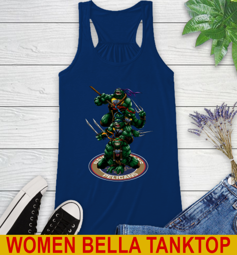 NBA Basketball New Orleans Pelicans Teenage Mutant Ninja Turtles Shirt Racerback Tank 9