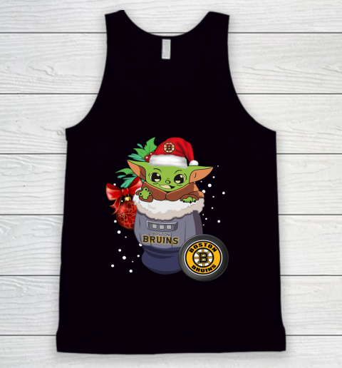Boston Bruins Christmas Baby Yoda Star Wars Funny Happy NHL Tank Top