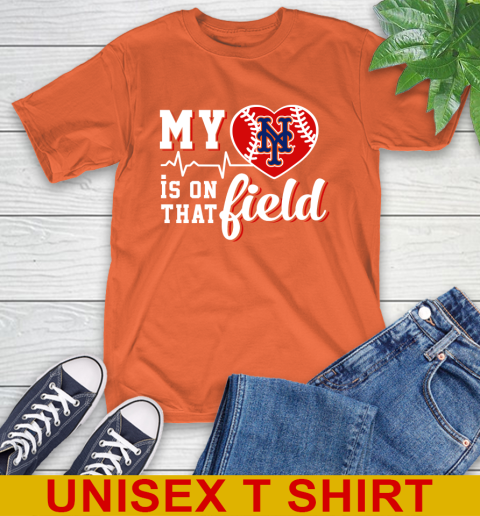 MLB My Heart Is On That Field Baseball Sports New York Mets T-Shirt 4