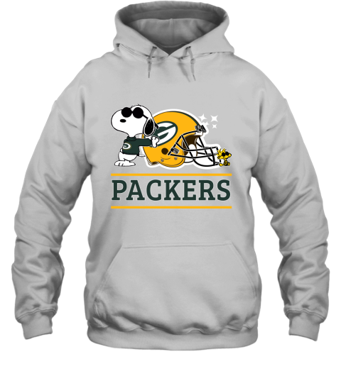 The Green Bay Packers Joe Cool And Woodstock Snoopy Mashup Hoodie