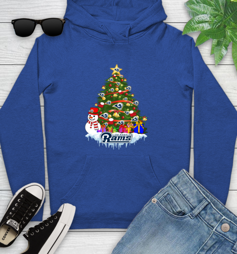 Los Angeles Rams Merry Christmas NFL Football Sports Youth Hoodie 9