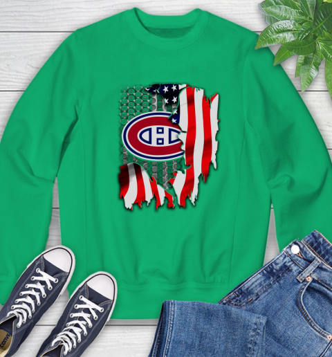 Montreal Canadiens NHL Hockey American Flag Sweatshirt 7