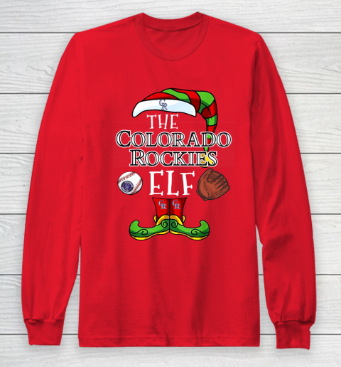 Colorado Rockies Christmas ELF Funny MLB Long Sleeve T-Shirt 7