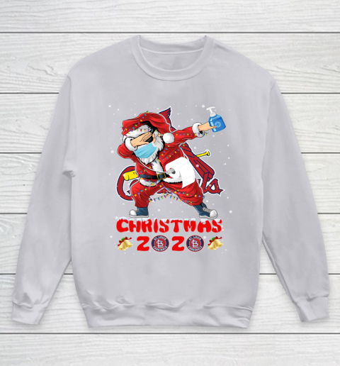 St.Louis Cardinals Funny Santa Claus Dabbing Christmas 2020 MLB Youth Sweatshirt 3
