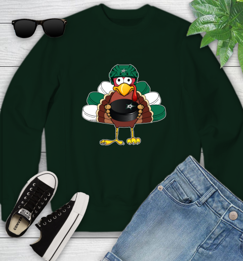 Dallas Stars Turkey Thanksgiving Day Youth Sweatshirt 10