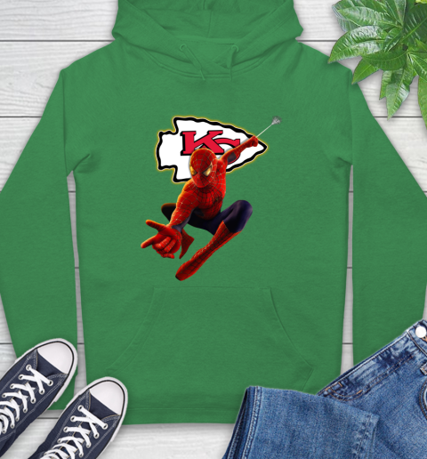 NFL Spider Man Avengers Endgame Football Kansas City Chiefs Hoodie 8