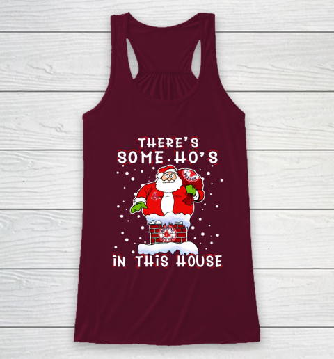 Boston Red Sox Christmas There Is Some Hos In This House Santa Stuck In The Chimney MLB Racerback Tank 2