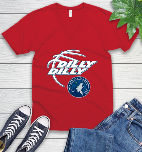 NBA Minnesota Timberwolves Dilly Dilly Basketball Sports V-Neck T-Shirt 7