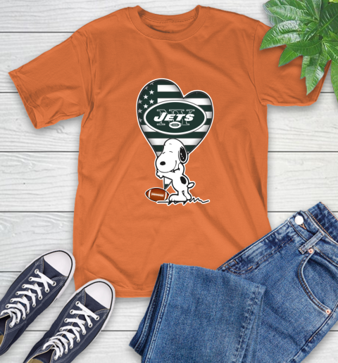 New York Jets NFL Football The Peanuts Movie Adorable Snoopy T-Shirt 5