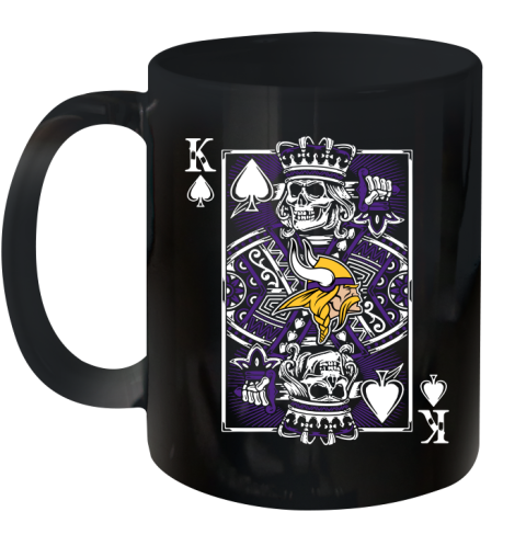 Minnesota Vikings NFL Football The King Of Spades Death Cards Shirt Ceramic Mug 11oz