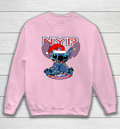 New York Rangers NHL Hockey noel stitch Christmas Sweatshirt 5