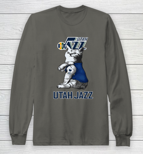 NBA Basketball My Cat Loves Utah Jazz Long Sleeve T-Shirt 5