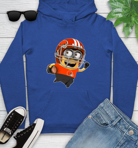 NFL Cleveland Browns Minions Disney Football Sports Youth Hoodie 9