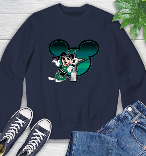NHL Dallas Stars Stanley Cup Mickey Mouse Disney Hockey T Shirt Sweatshirt 3