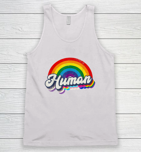 Human LGBT Flag Gay Pride Month Transgender Rainbow Lesbian Tank Top