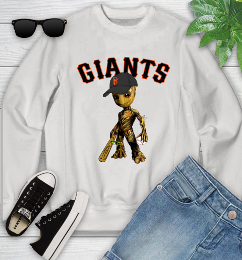 MLB San Francisco Giants Groot Guardians Of The Galaxy Baseball Youth Sweatshirt