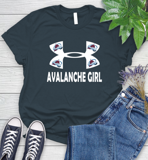 NHL Colorado Avalanche Girl Under Armour Hockey Sports Women's T-Shirt 11