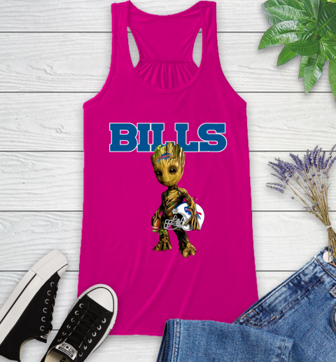 Buffalo Bills NFL Football Groot Marvel Guardians Of The Galaxy Racerback Tank 8