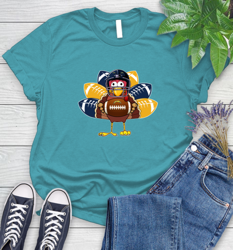 San Diego Chargers Turkey Thanksgiving Day Women's T-Shirt 12
