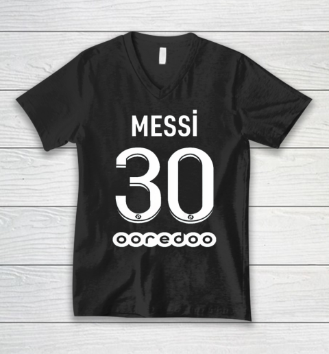 Paris Saint Germain match shirt 2021 2022 with Messi 30 V-Neck T-Shirt
