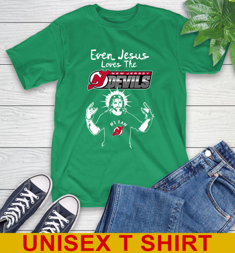 New Jersey Devils NHL Hockey Even Jesus Loves The Devils Shirt T-Shirt 7