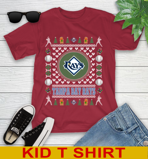 Tampa Bay Rays Merry Christmas MLB Baseball Loyal Fan Youth T-Shirt 12