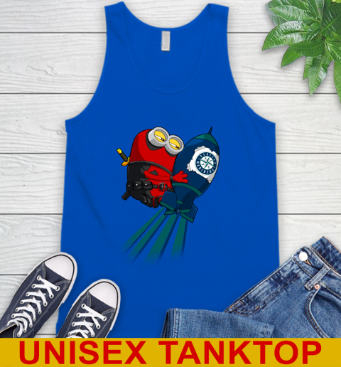 MLB Baseball Seattle Mariners Deadpool Minion Marvel Shirt Tank Top 4