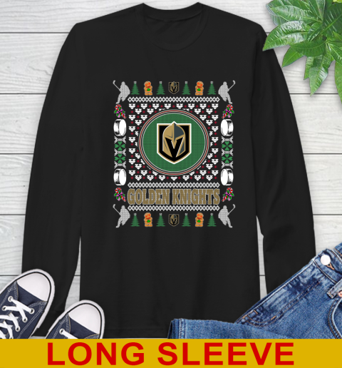 Vegas Golden Knights Merry Christmas NHL Hockey Loyal Fan Long Sleeve T-Shirt