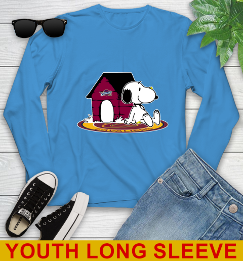 NBA Basketball Cleveland Cavaliers Snoopy The Peanuts Movie Shirt Youth Long Sleeve 8
