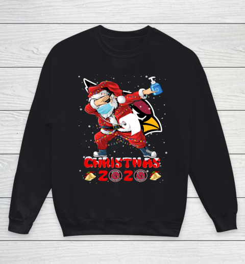 Arizona Cardinals Funny Santa Claus Dabbing Christmas 2020 NFL Youth Sweatshirt