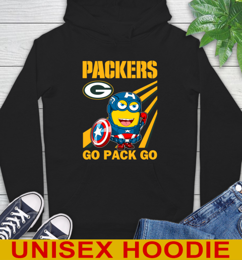 NFL Football Green Bay Packers Captain America Marvel Avengers Minion Shirt Hoodie