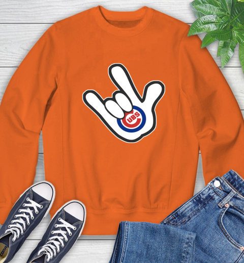 Chicago Cubs MLB Baseball Mickey Rock Hand Disney Sweatshirt 4