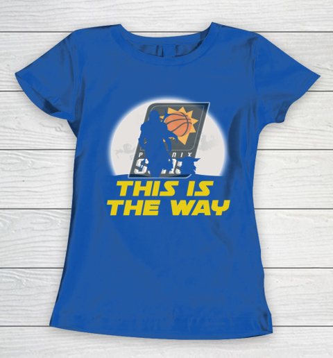 Phoenix Suns NBA Basketball Star Wars Yoda And Mandalorian This Is The Way Women's T-Shirt 8