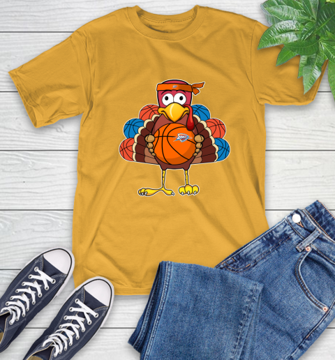 Oklahoma City Thunder Turkey thanksgiving day T-Shirt 3