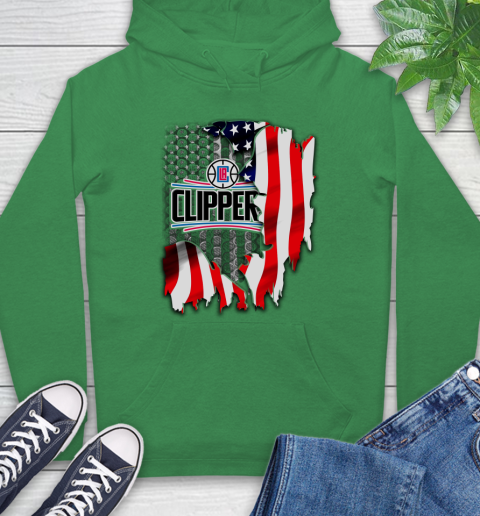 Los Angeles Clippers NBA Basketball American Flag Hoodie 8
